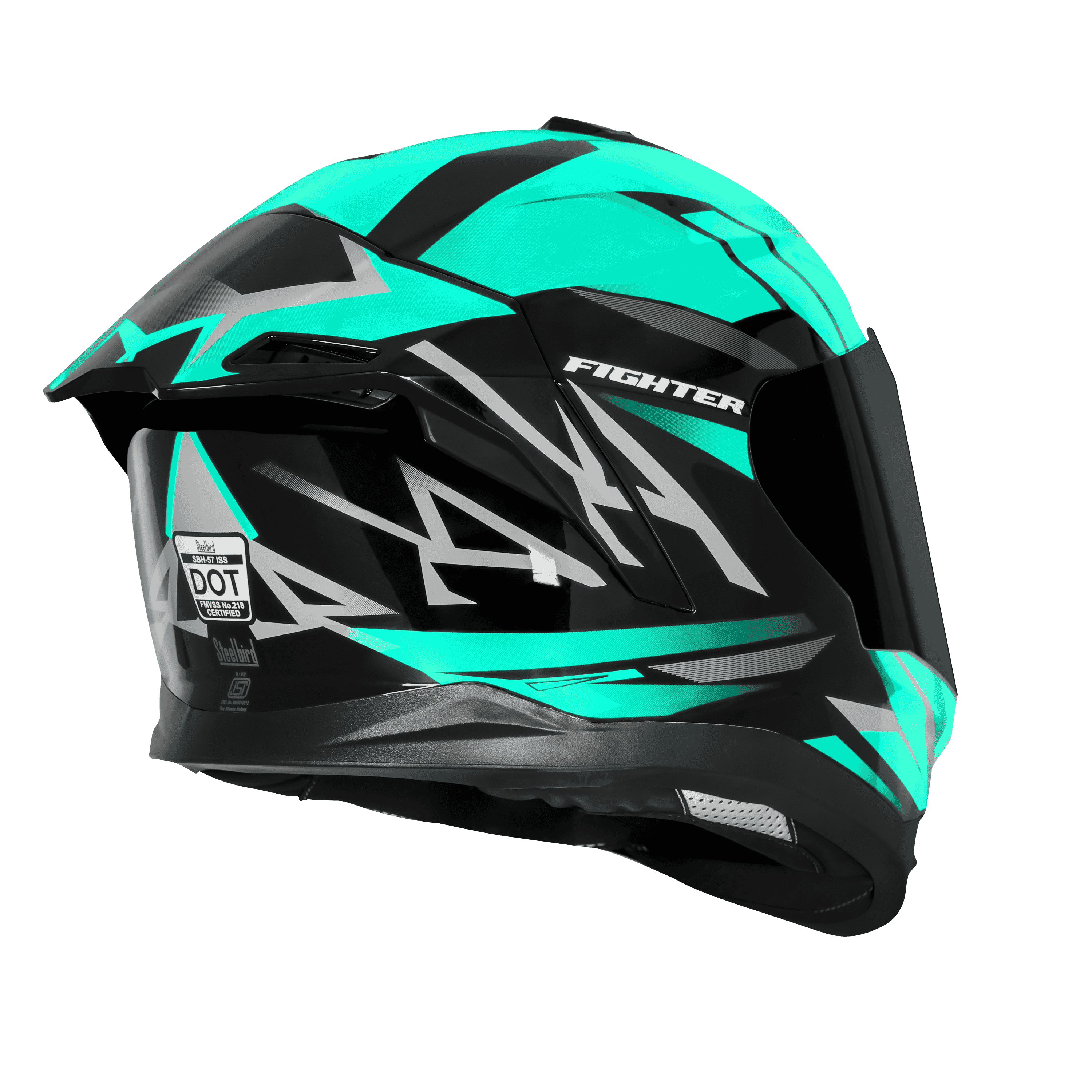 SBH-57 ISS FIGHTER F4 MAT BLACK WITH SEA GREEN